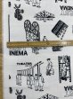 画像3: 生地：綿100％ シネマ柄ブロード（白／黒） (3)
