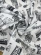 画像7: 生地：綿100％ シネマ柄ブロード（白／黒） (7)