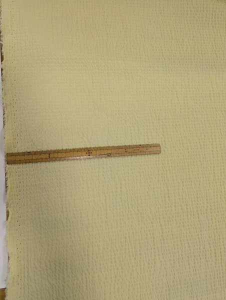 画像2: 生地：綿99％・ポリウレタン1％ ふくれ織りストレッチ（クリーム） (2)