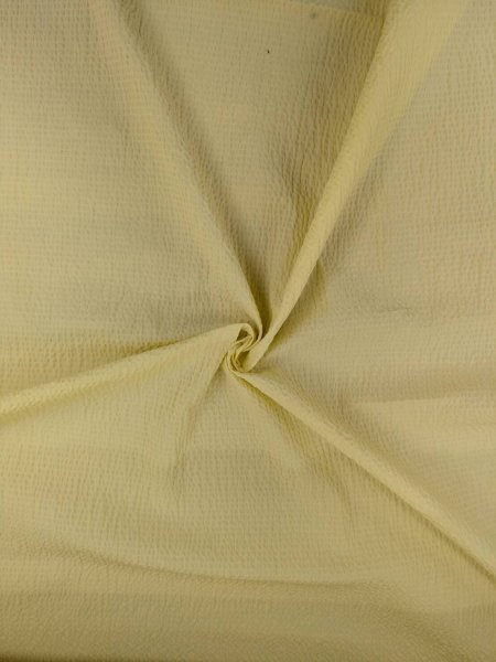 画像5: 生地：綿99％・ポリウレタン1％ ふくれ織りストレッチ（クリーム） (5)