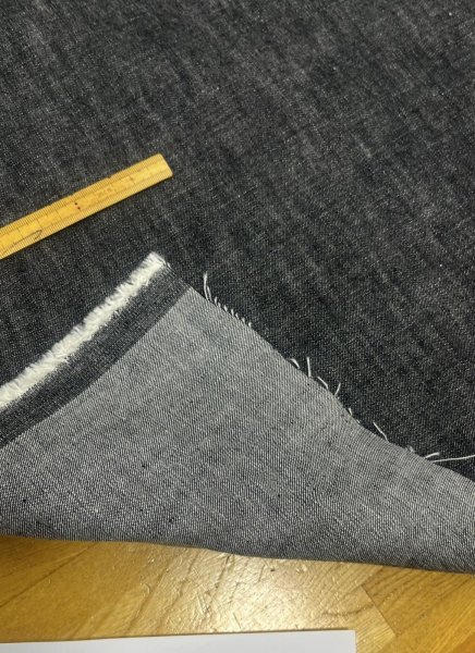 画像5: 生地：綿100％ ブラックデニム（黒） (5)