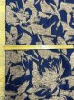 画像3: 生地：ポリエステル100％ ジャガード（紺地／茶花柄） (3)