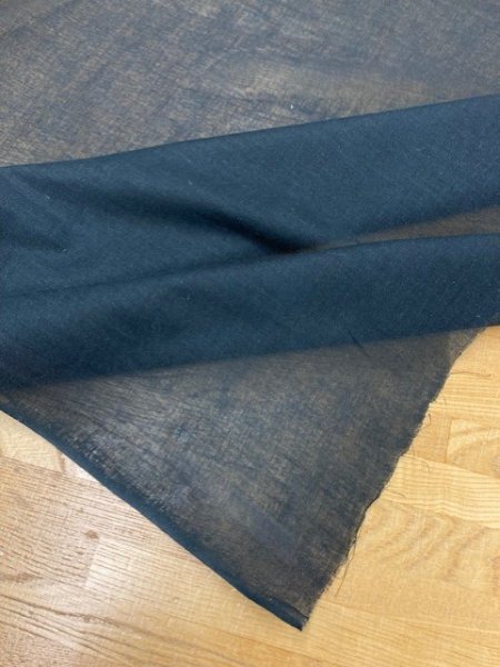 画像1: 洋裁材料:ブラウス用接着芯(黒)薄手 (1)