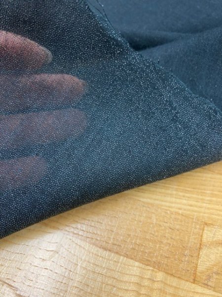 画像3: 洋裁材料:ブラウス用接着芯(黒)薄手 (3)