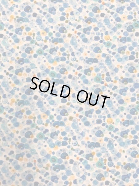 画像1: 生地:水彩丸柄(白/青系) (1)